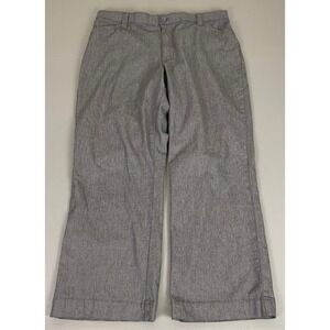 Lee Pants‎ Women's Plus Size 18 Short Gray Cotton Blend Wide Leg Casual Career